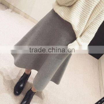 Custom Autumn Skirts Casual Women Long Woolen A-line Skirts,Fashion Thick Winter Woolen Long Skirts For Women photo-6