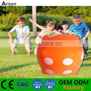 PVC inflatable dice inflatable dice shaped seat for kids' outdoor game tools