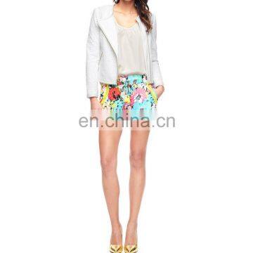 CHEFON White Zip Closure and Pockets Long Sleeve Jacket,fit Jacket,ladies Jacket Manufacturer