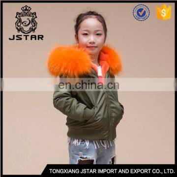 Beautiful Color Fur Fashion Children Coat Boys Bomber Jacket