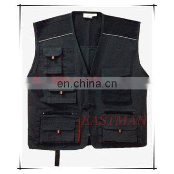 customed mens cotton canvas working sleeveless vest