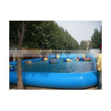 Large inflatable pool with paddle boats