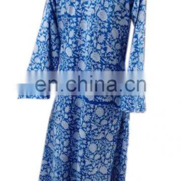 Indian Handmade Cotton Block Printed Designer Dress Long Vintage Dress Hippie Sexy Dress photo-5