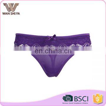 Stylish purple printed good quality breathable soft girl nylon panties