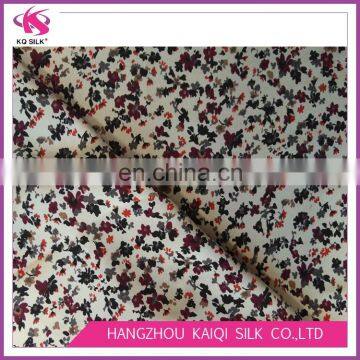 Small Floral Printing Silk CDC 100% Pure Silk Crepe de Chine Fabric photo-3