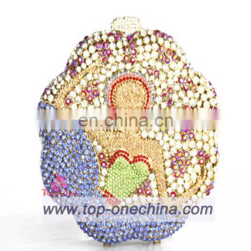 Hot sale Rhinestone Crystal Clutch Bag/full stone clutch bag for girls/fashion clutch bag