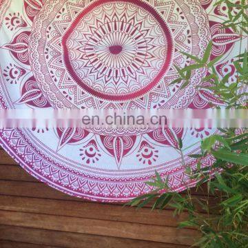 Round Mandala Indian Bohemian Elephant Tapestry Beach Picnic Throw Towel Rug Round Mandala Wall Hanging Beach picnic Wholesale