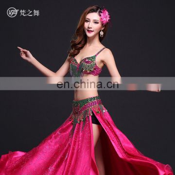 New arrival long beaded tassel performance sexy bellydance costumes