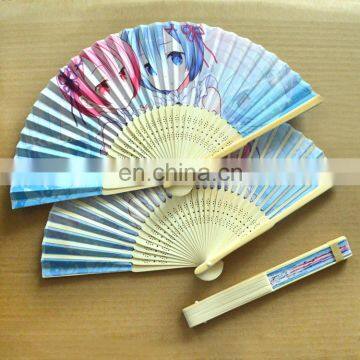 Vintage Japanese Hand Held Paper and Wood Fan photo-6