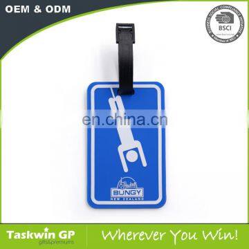 Custom high quality low price PVC green luggage tag