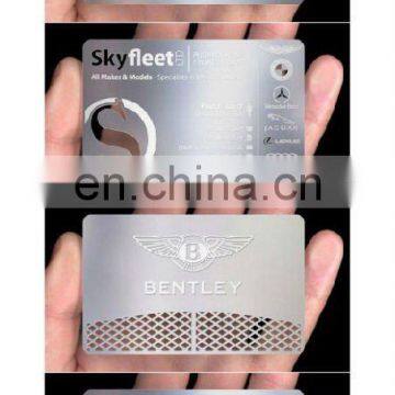 Mirror Face Steel Stainless Business Metal card