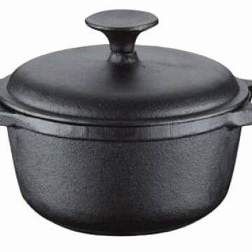 Hiseph cast iron ducth oven casserole with lid and handle HS-132