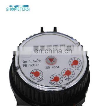 ISO 4064 mechanical Plastic single jet water flow meter with Lead Sealing