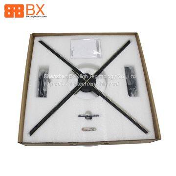 3D HOLOGRAM FAN HOLO 65cm Wifi function with 4 baldes resolution 720P 3D holographic display 3D hologram projector