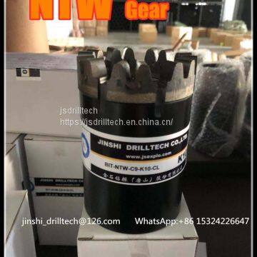 Gear profile NTW diamond core bit, impregnated diamond core drill bits & reamers, exploration drilling, rock coring, geotechnical drilling bits