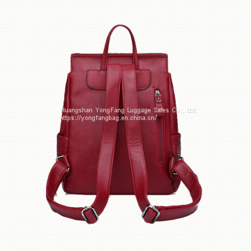 European and American Fashion Backpack Spring and Summer New Women's Bag Crocodile-print Leather Shoulder Bag photo-2