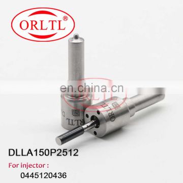 ORLTL Spraying Systems Nozzle DLLA 150 P 2512 (0433172512) Common Rail Nozzle Assy DLLA150P2512 For Yuchai 0445120436