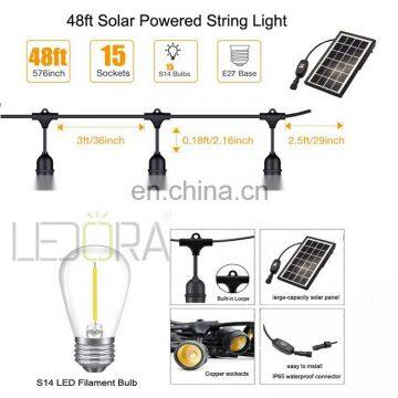 Garden S14 Solar Lights Outdoor Decorative Light String Backyard Patio Umbrella Use photo-5