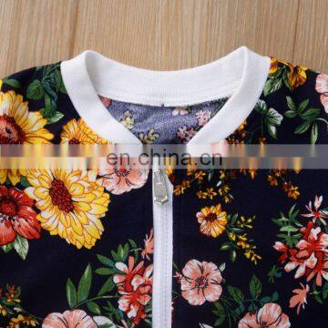 RTS Floral Jacket And Pant Baby Girls' Clothing Sets Fall Boutique Outfits Girls photo-6