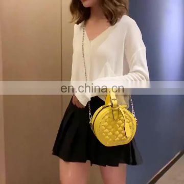 2020 hot sale purses New women's bag  rivet small round bag tide portable shoulder bag  single Shoulder Bags