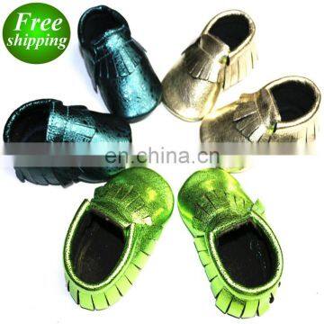 Baby Leather fringe shoes candy color Toddler boutique Shoes prewalker