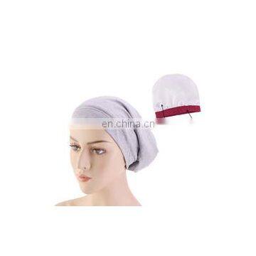 Womens Solid Satin Bonnet Elastic Band Turban Shower Cap For Hotel Silicone Shower Cap Baby Night Sleep Hat Hair Loss photo-6