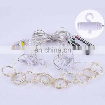 Led Wedding Curtain String Lights 3M X3M 300leds 8 Modes USB Powered photo-3