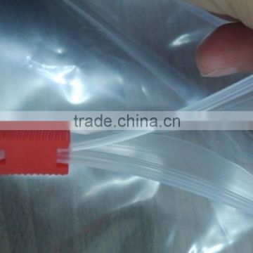 Clear packaging food storage slider plastic bag