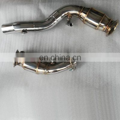 car exhaust downpipe for bmw m4 F82 cat or carless downpipe