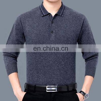 Slim Fit Designer Knitted Business Polo Neck Sweater Men