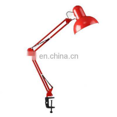 Hot Selling Industrial Red Eye Protection Table Lamp Metal Long Arm Foldable Table Lamp