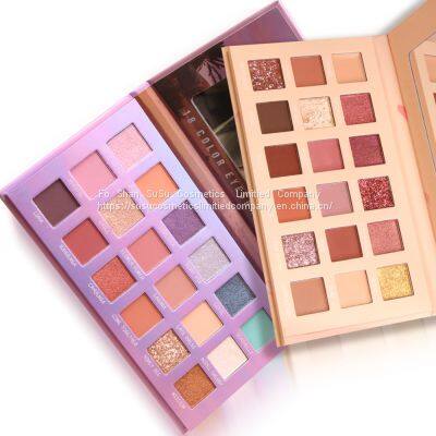 Eye Shadow Cosmetics 18 Colors Eyeshadow Palette Private Label Powder Waterproof