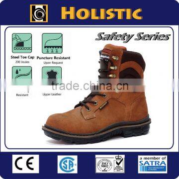 Hi Cut Goodyear men leather work boots with steel toe