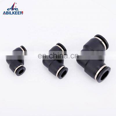 Pneumatic PV-8 L Type Plastic Body 2-Way 4mm 6mm 8mm 10mm Plastic Pipe Quick Connector Tube Black Pneumatic Fitting