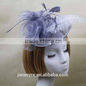 2015 Ladies Design Feather Fascinator Sinamay For Party/Races/Chuch