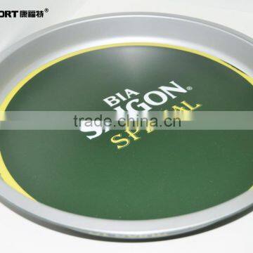 Competitive plastic around food serving tray