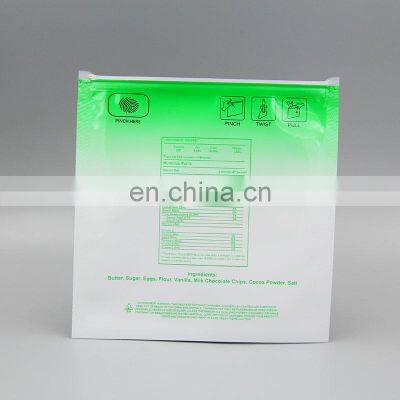 Top Zip Plastic Bag Food Packaging/ 3 Side Seal Zipper Bag/ Stand up Pouch Zip Lock Bag for Chocolate Brownies photo-2