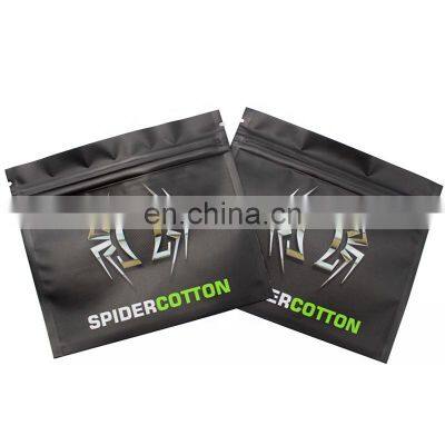 Custom Printed wholesale heat seal 4 x 6 inch mylar bag matte black foil mylar smell proof bags