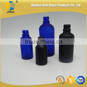 Frosted essential oil glass bottle blue & black                        
                                                                                Supplier's Choice