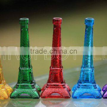 Colorful glass vase,Colored glass eiffel tower centerpieces