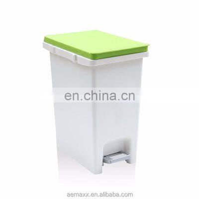 Square Kitchen Plastic Foot Step Pedal Waste Bin pp Pedal Bin Cheap Price Kitchen Waste Bin photo-2