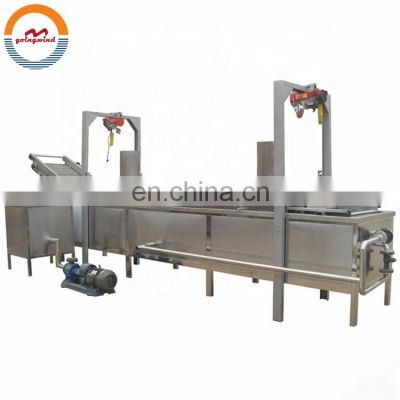 Automatic small continuous conveyor fryer machine auto commercial food electric gas belt frying equipment cheap price for sale