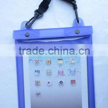 Purple TPU Dry Vacation Waterproof Bag For iPad Air 3 With 2CM Lanyard