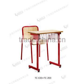 Metal Frame Student Desk Student Chair for Classroom TC-C03+TC-Z03-E photo-2