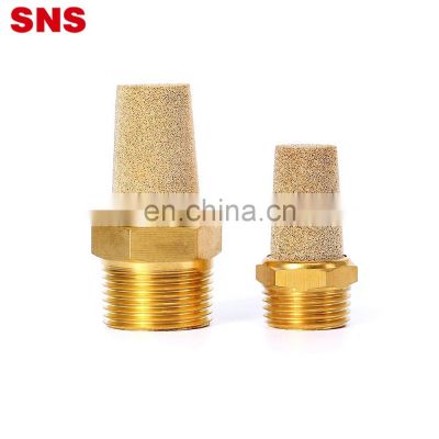 SNS PST Series brass fitting PT/NPT male thread air exhaust silence muffler pneumatic silencer