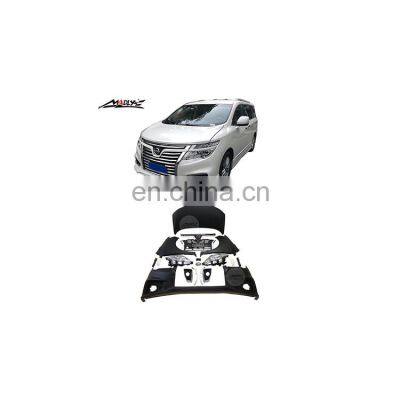 Top Factory Front bumper Side fenders Front grill Body kit For Nissan QUEST upgraded to ELGRAND E52 body kits for Nissan Elgrand