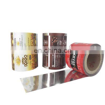 Cheap Printed aluminum foil metalized PET BOPP MOPP plastic laminated film roll Custom printing food safe for coffee packaging