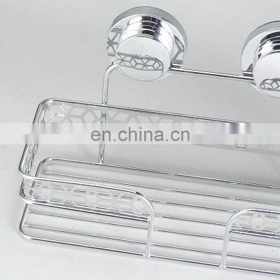 ODM Diamond Series Bathroom Iron Rack Wall Mounted Wire Basket Suction Cup Shower Caddy Bathroom Shelf photo-5