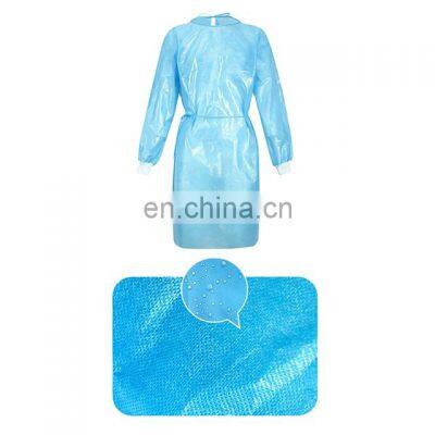 Customized High Quality Disposable Surgical Gowns Breathable isol gown PP+PE Plastic Gown