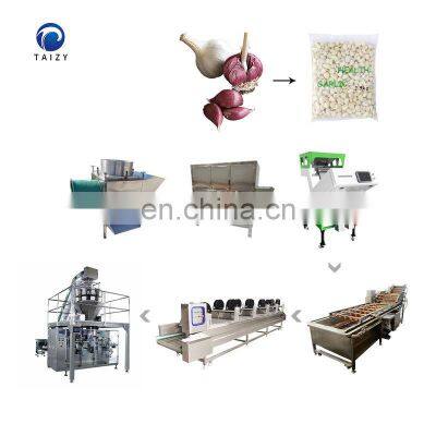 automatic garlic breaking cleaning packing production line garlic peeling machine